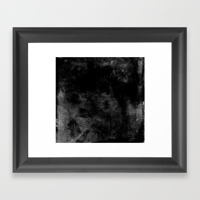 Black as coal Framed Art Print