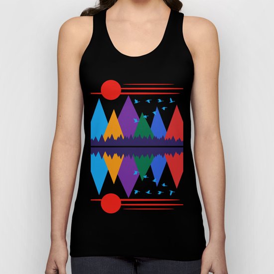 Moon Over The Mountains #7 Unisex Tank Top