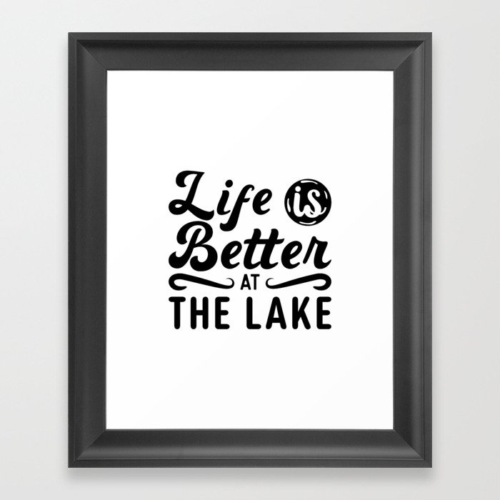 Life Is Better At The Lake Wakeboarding Wakeboard Framed Art Print
