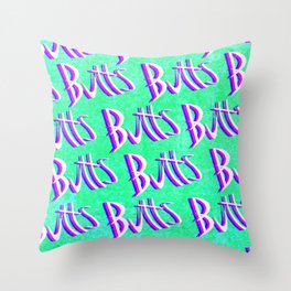 Butts on Repeat Throw Pillow