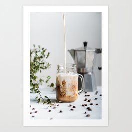 Coffee with some fresh milk Art Print
