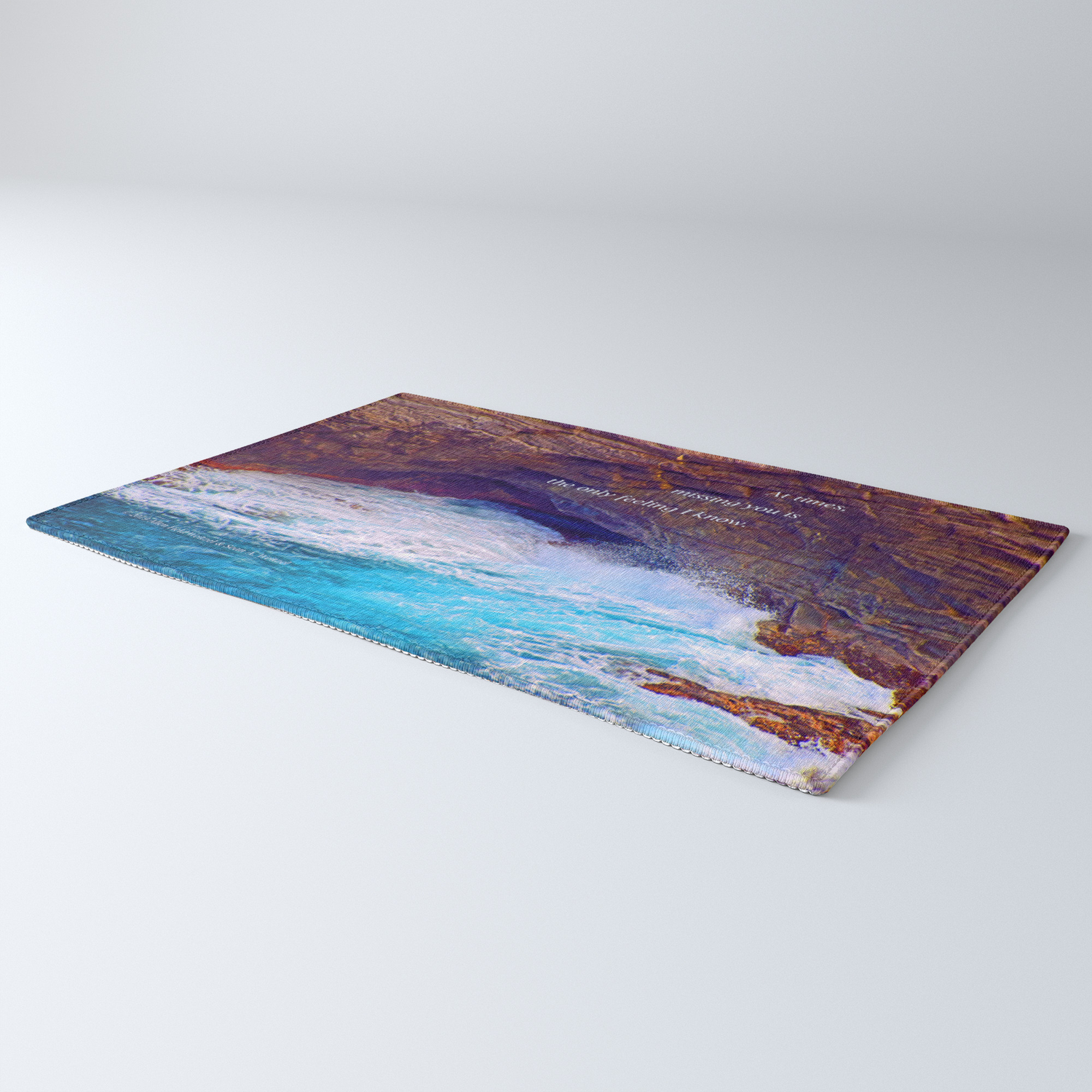 Kauai S Land End 9 With Poem At Times Rug By Allenweitzel Kauai S Land End 9 With Poem At