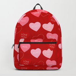 Red Hearts Pattern Backpack