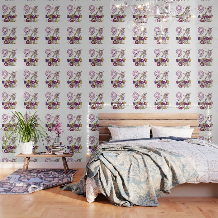 Funny Birthday Gift 9 Year Old Girl Dabbing Unicorn Graphic Wallpaper By Heikoroth
