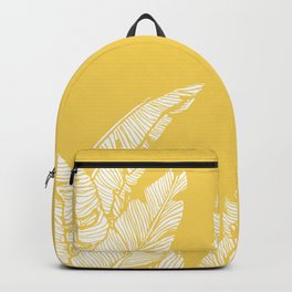 Banana Leaves on Yellow Backpack | Trendy, Handdrawing, Beach, Subtropical, Trend, Tropical, Botanical, Inkpen, Tropicalplant, Summer 