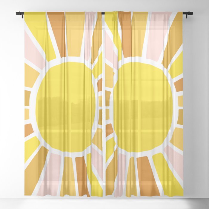 Golden Sunshine Sheer Curtain
