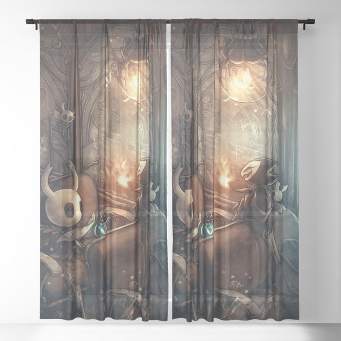 Hollow Knight Game Sheer Curtain