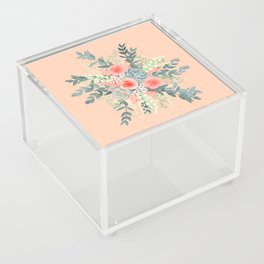 Peach floral Acrylic Box