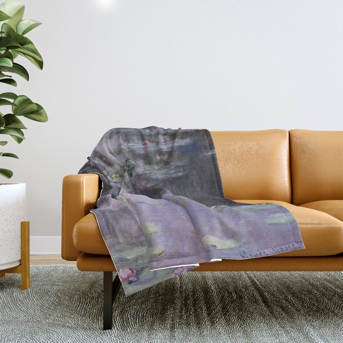 Water Lilies by Claude Monet Throw Blanket