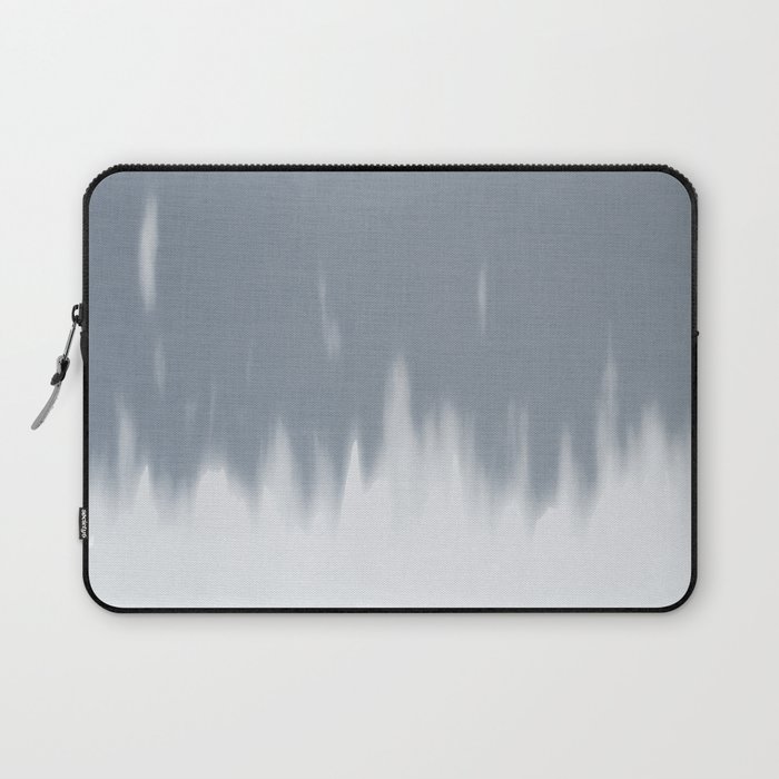 Muted Blues Textured Smear Laptop Sleeve