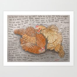 Chickens 2 Art Print