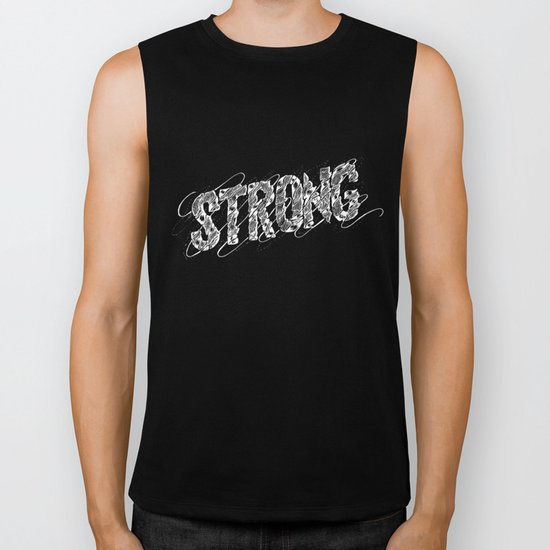 STRONG (White type) Biker Tank