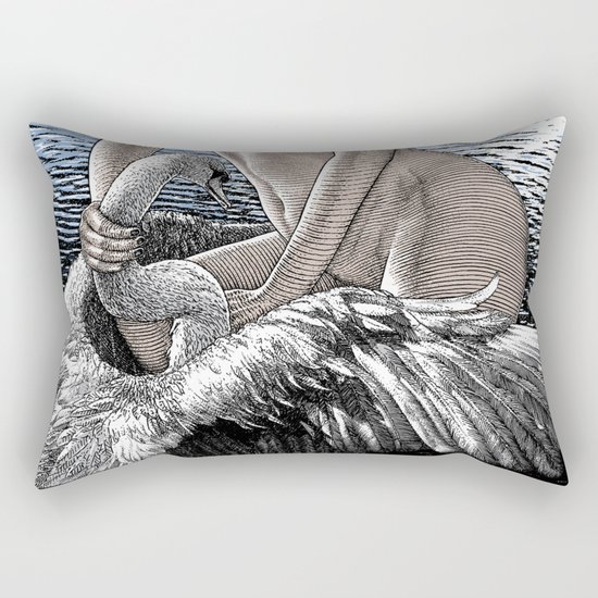 asc 677 - Les ailes du désir (The swain in disguise) Colored version Rectangular Pillow