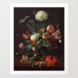 Jan Davidsz de Heem - Vase of Flowers Art Print