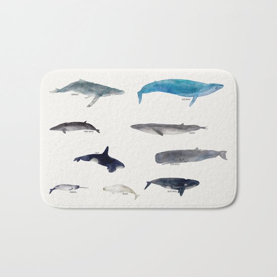 whales Bath Mat