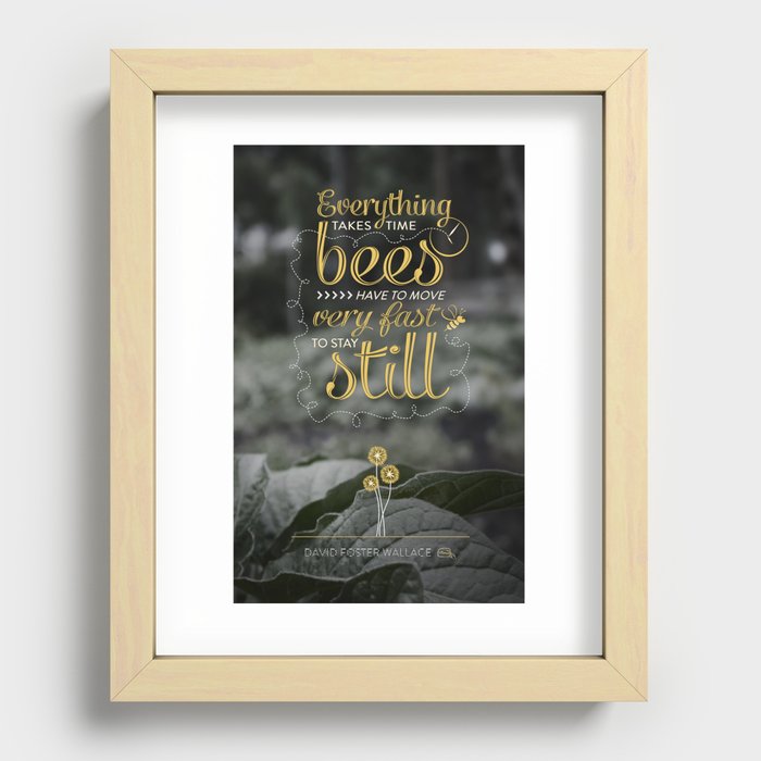 David Foster Wallace on Bees  Recessed Framed Print
