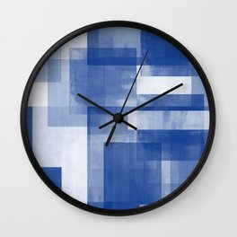 Untitled No. 7 | Blue + White Wall Clock