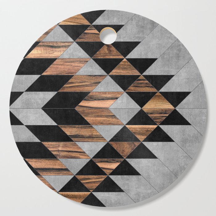 Urban Tribal Pattern No.10 - Aztec - Concrete and Wood Cutting Board