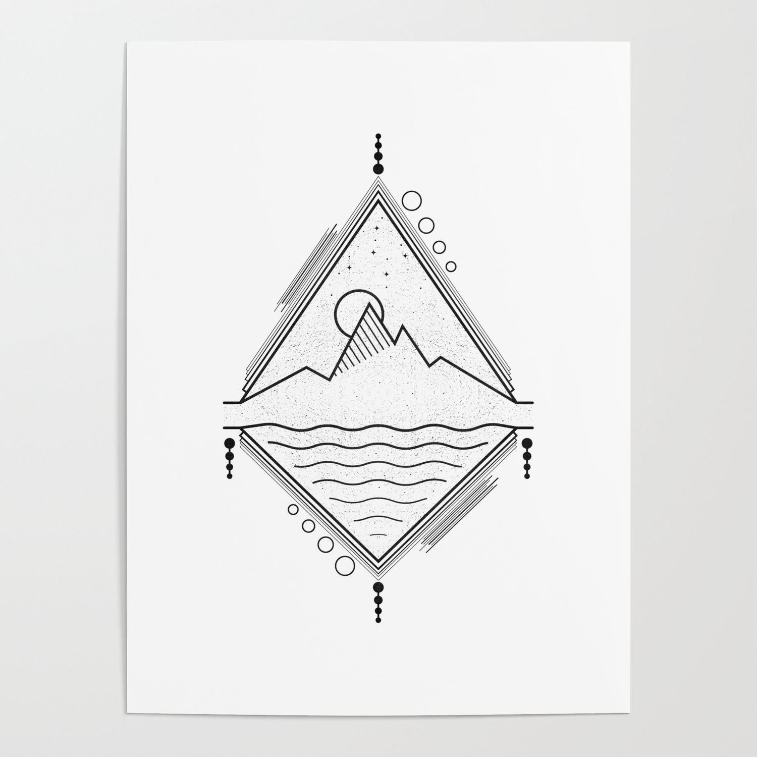 Minimal Mountain Geometry Poster By Ostakos Society6 Designed by dowse and printed in brighton uk. minimal mountain geometry poster by ostakos