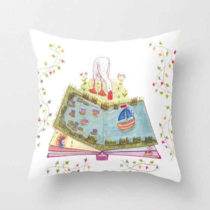 My world is a lake teeming with dreams Throw Pillow