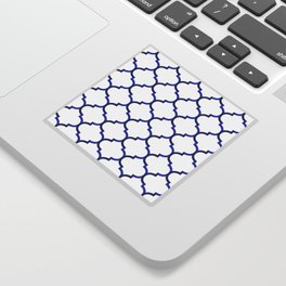 Quatrefoil Persian Blue 2 Sticker