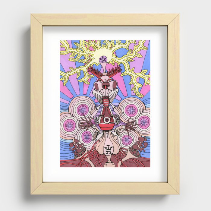 Onion totem Recessed Framed Print