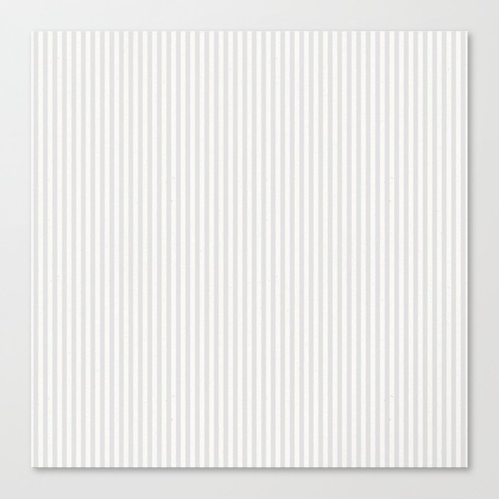 Grey White Striped Pattern Canvas Print