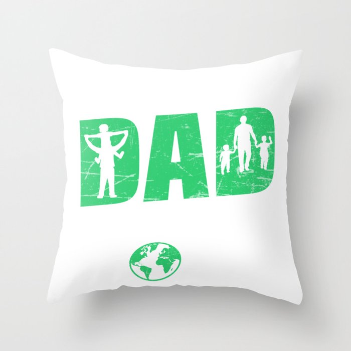 Number 1 Dad In The World Throw Pillow
