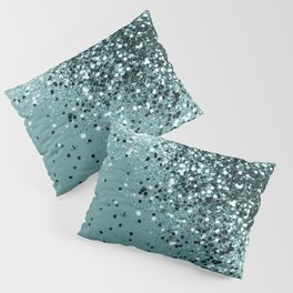 Teal Mermaid Ocean Glitter #1 (Faux Glitter) #shiny #decor #art #society6 Pillow Sham