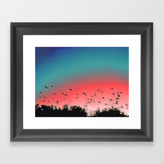 Birds Flying High Framed Art Print