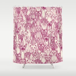 just sphynx cats cherry pearl Shower Curtain