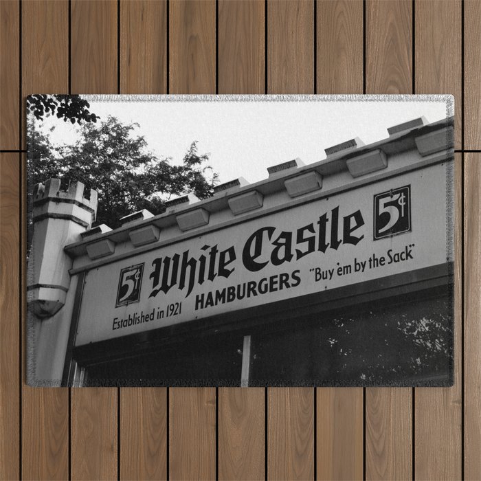 White Castle Hamburgers Outdoor Rug