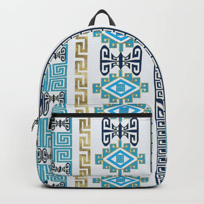 Greek Meander Pattern - Greek Key Ornament Backpack