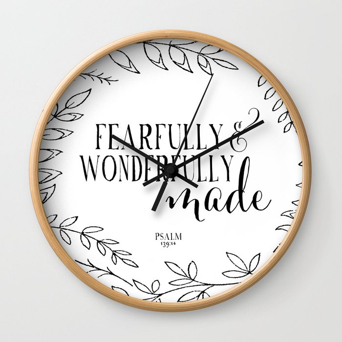Fearfully and Wonderfully Made Wall Clock