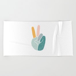 Peace sign pastel Beach Towel