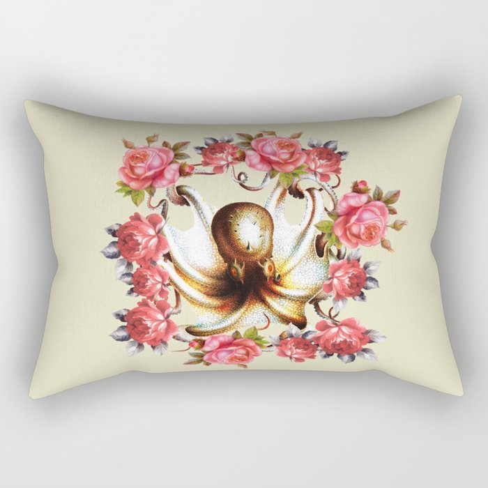 Octopus & Roses Rectangular Pillow