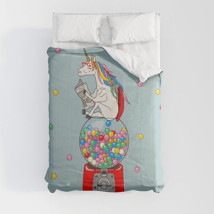 Unicorn Gumball Poop Comforter