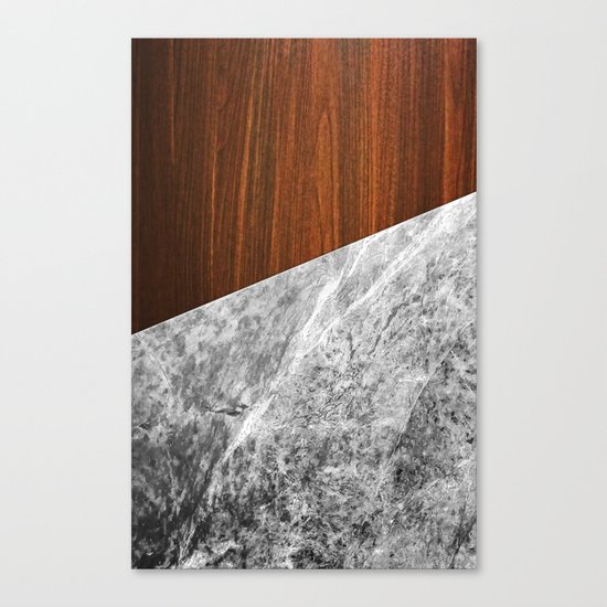 Wooden Marble Canvas Print