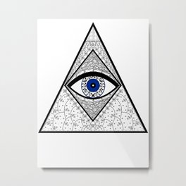 Evil Eye Triangle Metal Print | Evileyepresents, Evileyeart, Theevileye, Evileyeitems, Graphicdesign, Egyptianeye, Eyegifts, Eyeofprotection, Digital, Eyeofra 