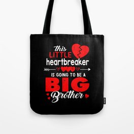 Brother Baby Reveal Hearts Day Valentines Day Tote Bag