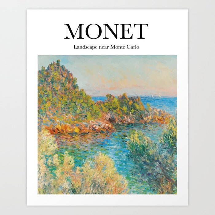 Monet - Landscape near Monte Carlo Art Print