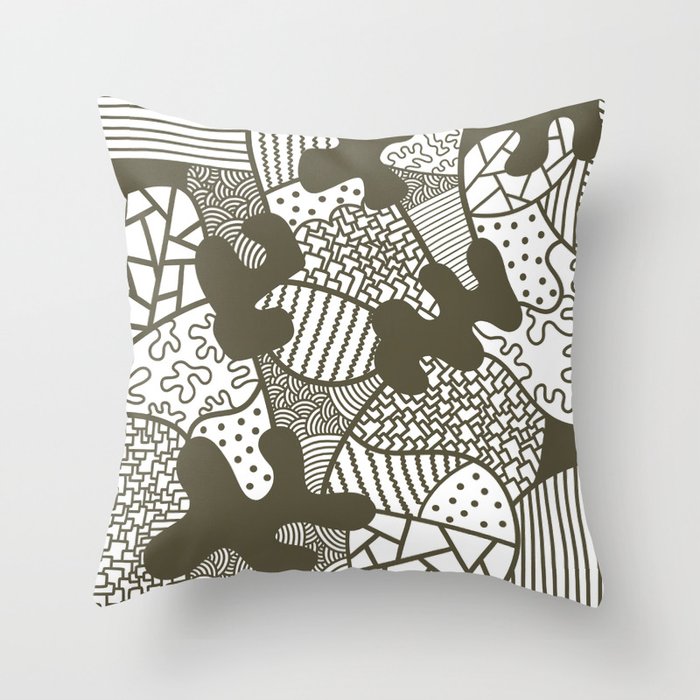 Geometrical pattern maximalist 19 Throw Pillow