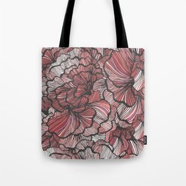 Hand drawn floral pattern with roses Tote Bag