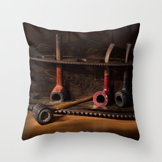 The Pipe Rack Throw Pillow by Ann Garrett Society6