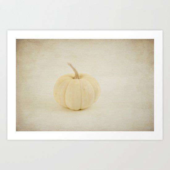 Baby White Pumpkin Art Print