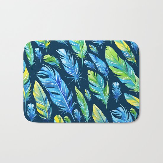 Feathers Pattern 04 Bath Mat