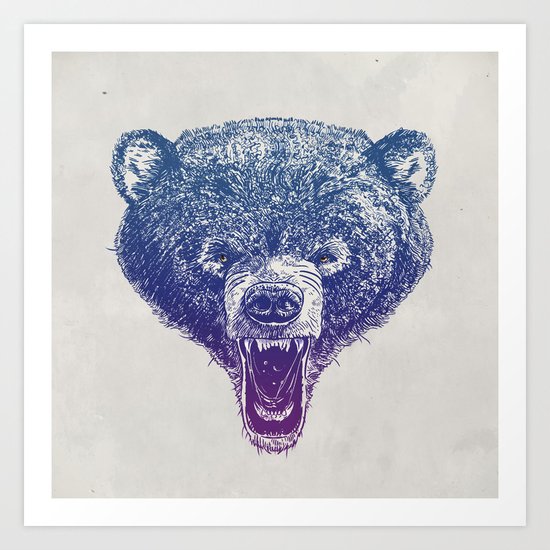 Bear me roar Art Print