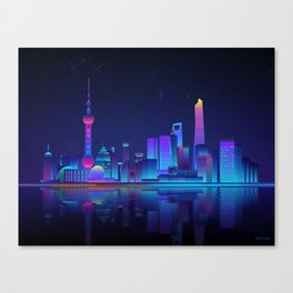 Shanghai City Skyline Canvas Print