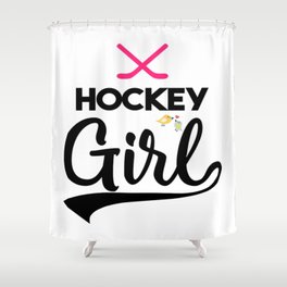 Hockey Girl Art Design For Women Who Love Hockey Shower Curtain