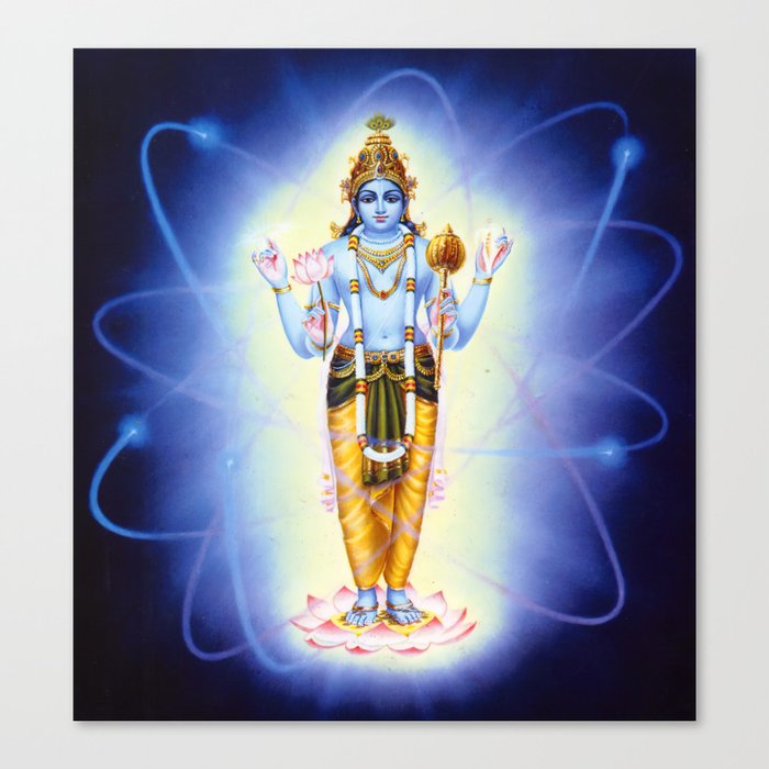 Cosmic Form of Lord Vishnu Canvas Print